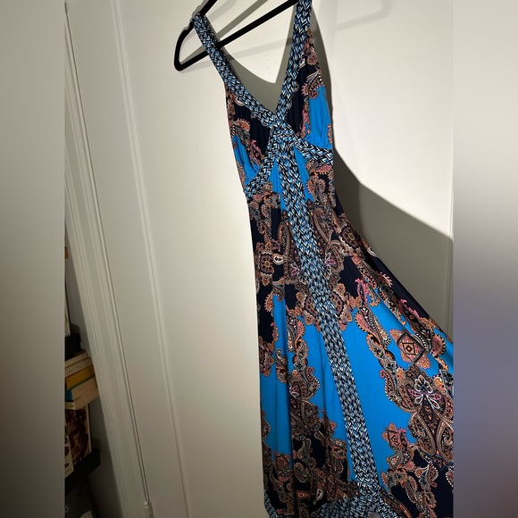 I.N.C. International Concepts Blue / multicolor handkerchief dress - Size SP - Picture 5 of 13